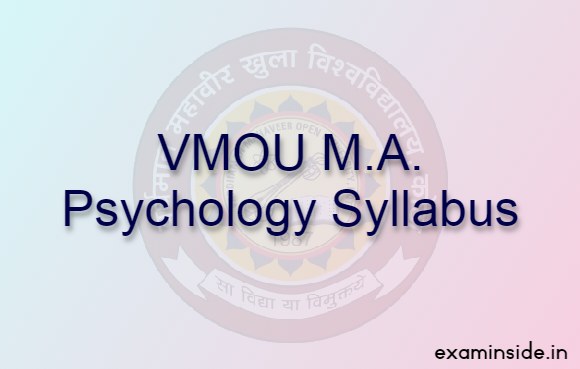 VMOU MA Psychology Syllabus