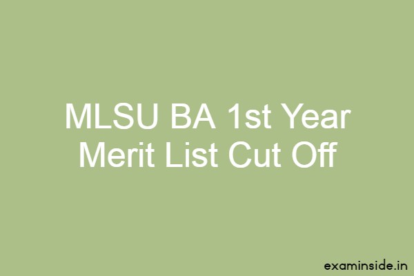 mlsu ba 1st year merit list 2021