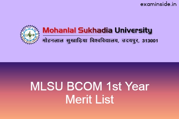 mlsu bcom 1st year merit list 2022