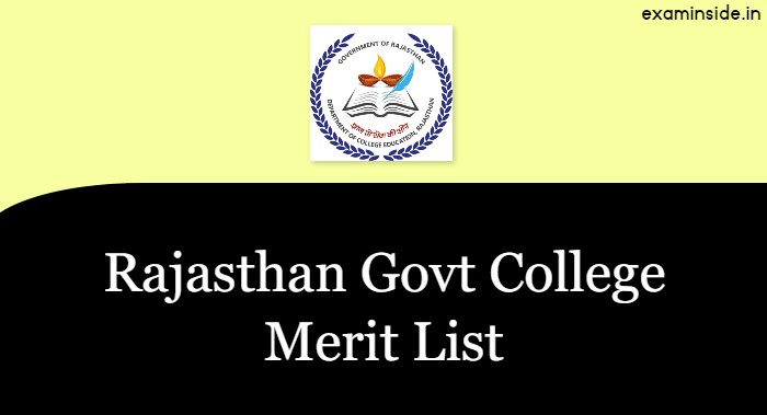 Rajasthan Govt College Merit List 2021