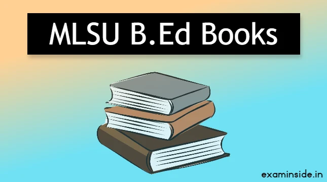MLSU B.Ed Books
