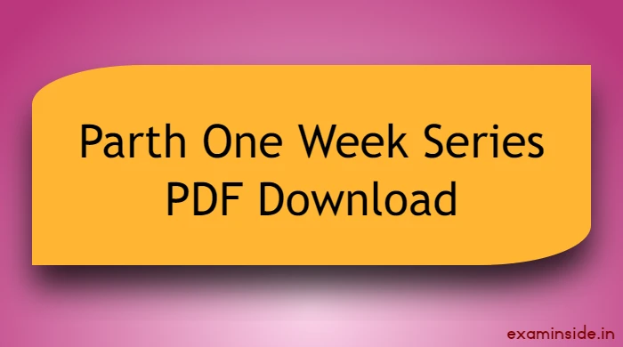 parth one week series pdf