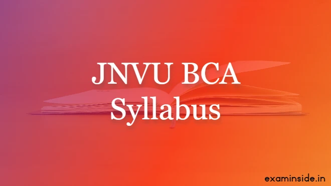 JNVU BCA Syllabus 2021