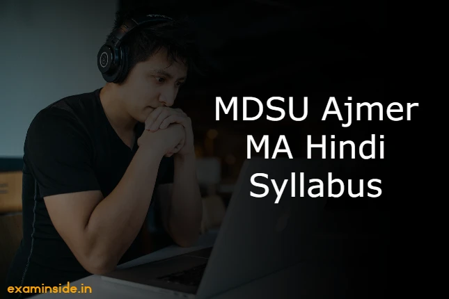 MDSU MA Hindi Syllabus