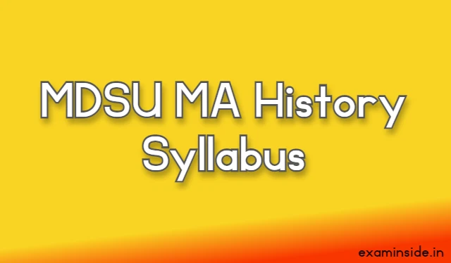 MDSU MA History Syllabus