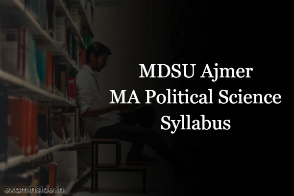 MDSU MA Political Science Syllabus