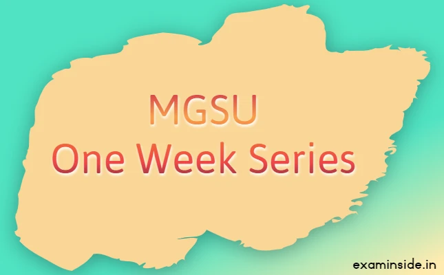 mgsu one week series