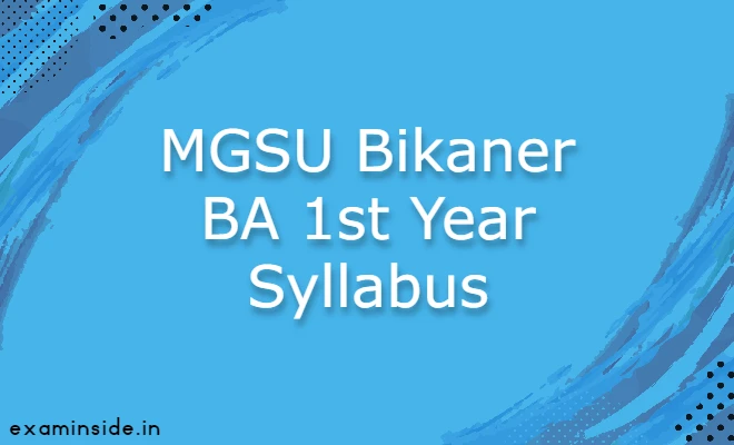 mgsu ba 1st year syllabus 2022