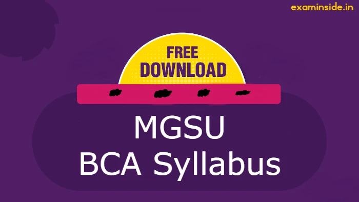 MGSU BCA Syllabus 2022