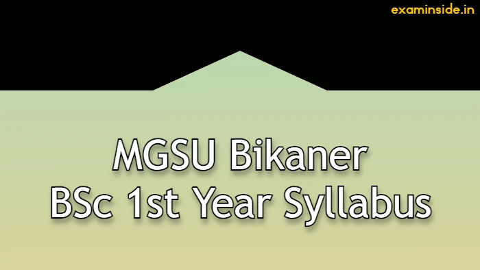 mgsu bsc 1st year syllabus 2022