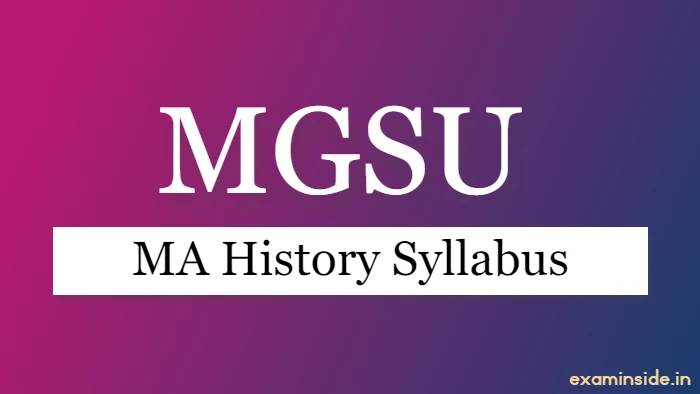 MGSU MA History Syllabus 2022