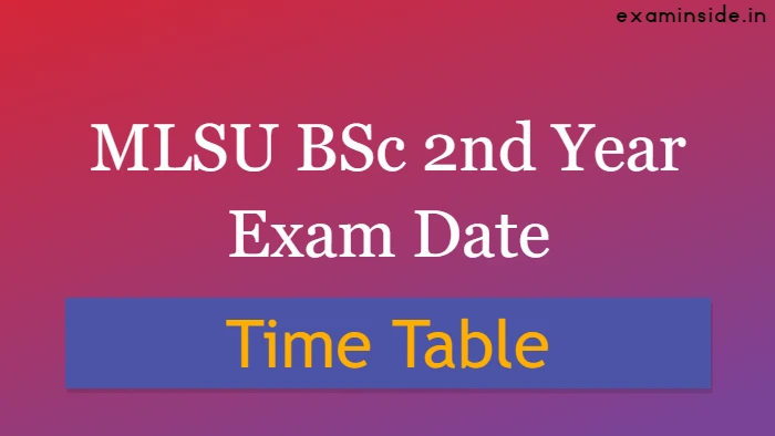 mlsu bsc 2nd year exam date 2023