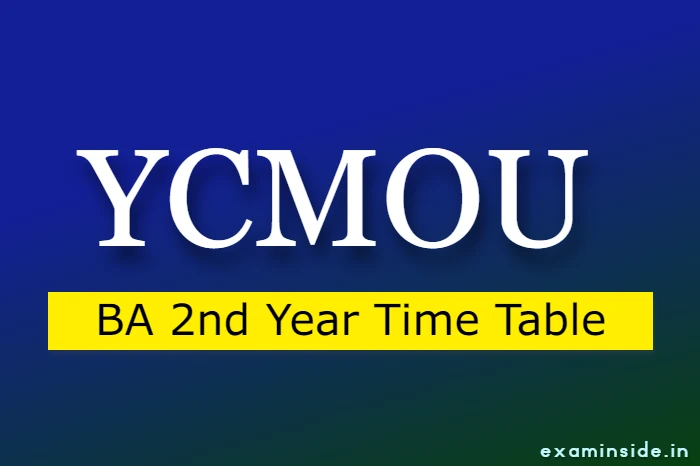 ycmou ba 2nd year time table 2022