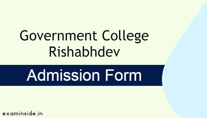 Government College Rishabhdev Admission 2022