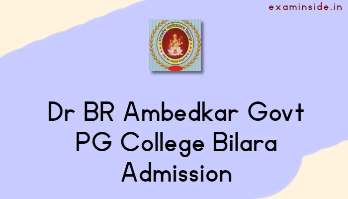 Dr B.R. Ambedkar Govt PG College Bilara Admission 2022