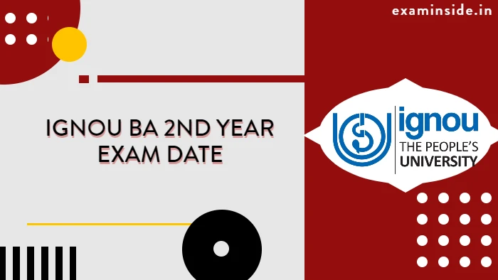 IGNOU BA 2nd Year Exam Date 2023