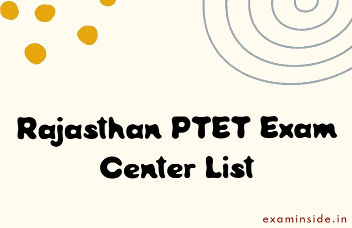 PTET Exam Center List 2023