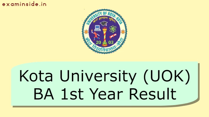 kota university ba 1st year result 2022
