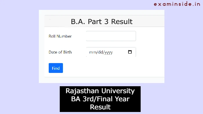 rajasthan university ba final year result 2022