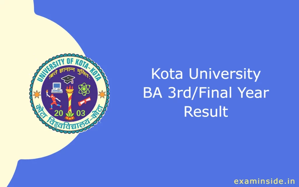 Kota University BA Final Result 2023
