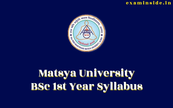 Matsya University BSc 1st Year Syllabus 2022