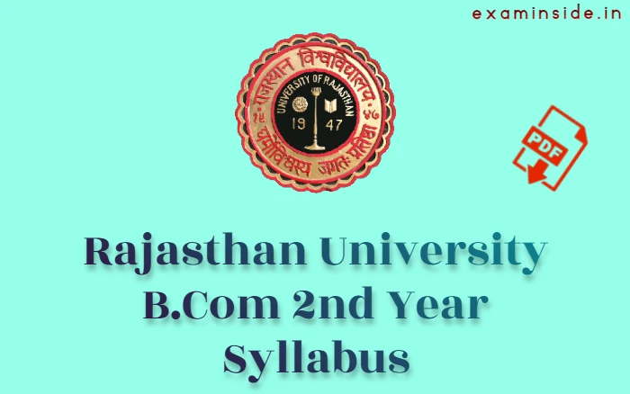 rajasthan university bcom 2nd year syllabus, Uniraj BCom 2nd Year syllabus 2023