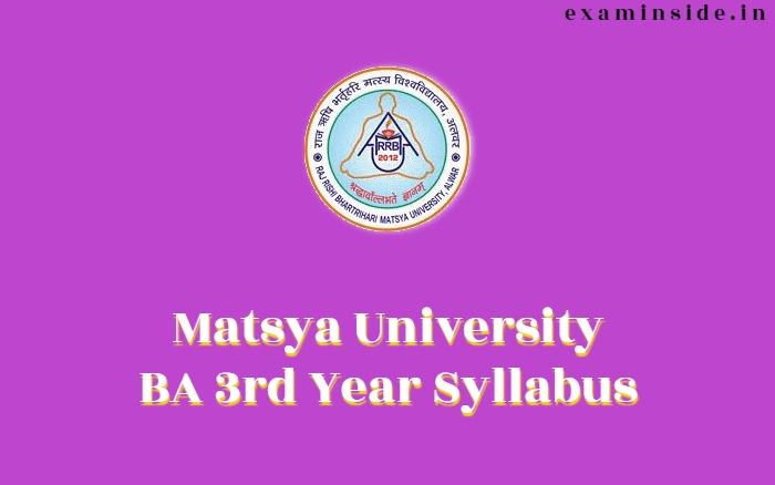 matsya university ba 3rd year syllabus 2022