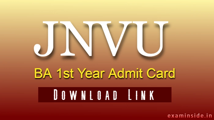 jnvu ba 1st year admit card 2023