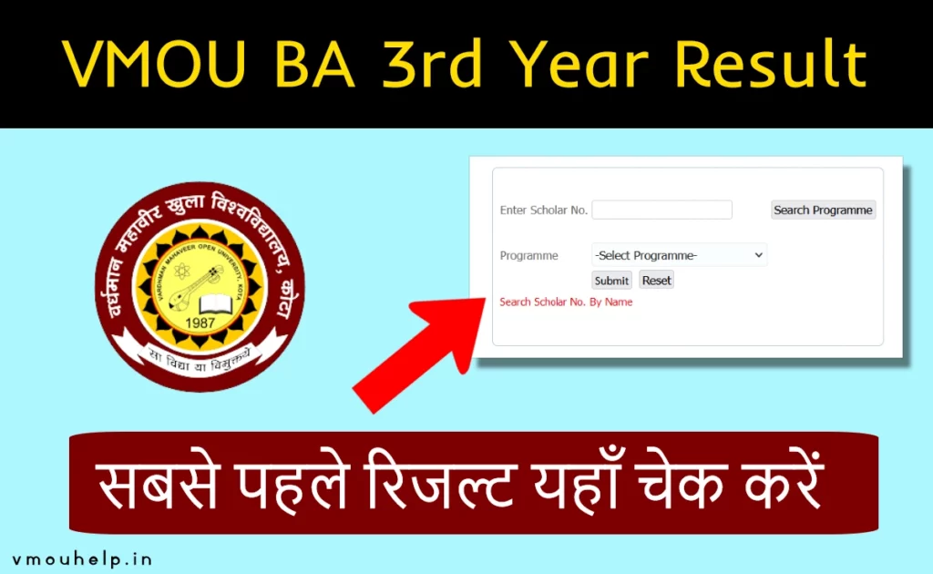vmou ba 3rd year result 2023