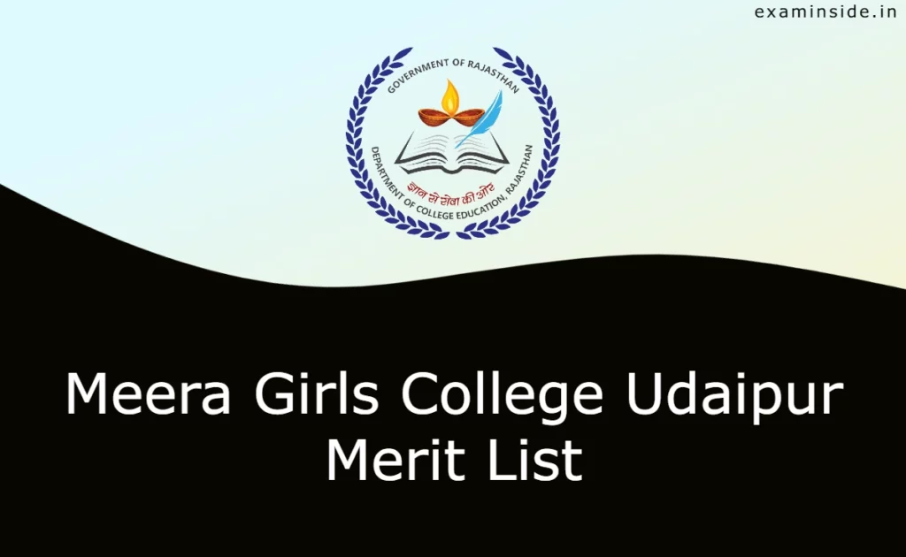 Meera Girls College Udaipur Merit List 2023